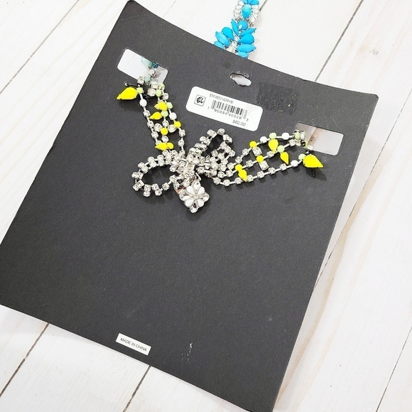 Steve Madden rhinestone necklace neon ombre layers Mcbling Y2K Jewelry - Picture 2 of 6